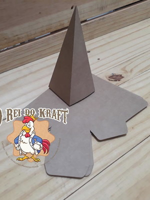 Caixa pirâmide em papel kraft 8,5x5x5cm