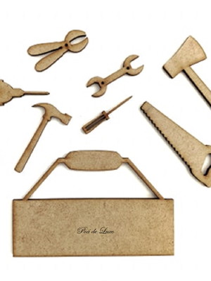 Kit aplique recorte ferramentas mdf cru