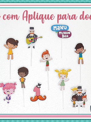 Haste com aplique / topper