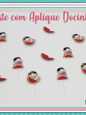 Haste com aplique / topper