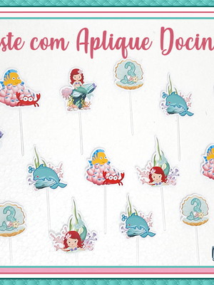 Haste com aplique / topper