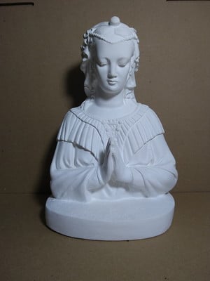 Escultura busto santa sara imagem em gesso cru para pintar