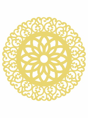 Mandala flor arabescos - mandala de mdf 30cm
