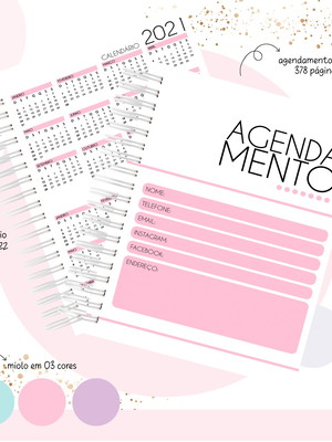 Caderno de agendamento - feminino