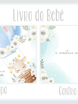 Livro do bebê - girafa no balão