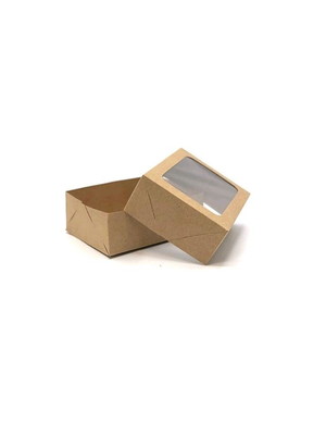 20 caixas com visor 22 x 16 x 8 cor kraft
