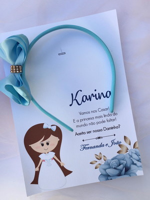 Convite daminha azul serenity