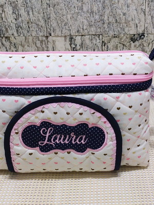 Necessaire porta fraldas e lenço umedecido