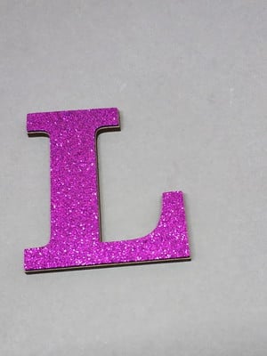 Letra mdf com eva glitter 7 cm de altura (cada)