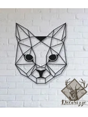 Aplique de parede decorativo gatinho geométrico 50 cm