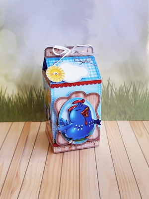 Caixa de leite personalizada galinha pintadinha com apliques