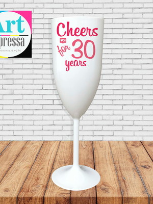 Taça de champanhe festa 30 anos