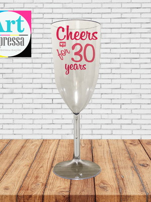 Taça de champanhe festa 30 anos