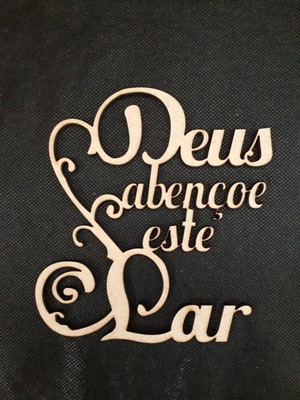 Frase em mdf deus abençoe este lar