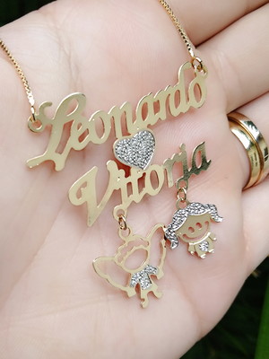 Colar com dois nomes personalizado