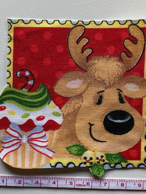 Patch aplique termocolante alce natalino ( 2 unidades )