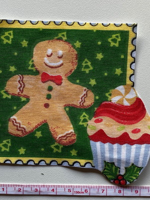 Patch aplique termocolante boneco biscoito ( 2 unidades )