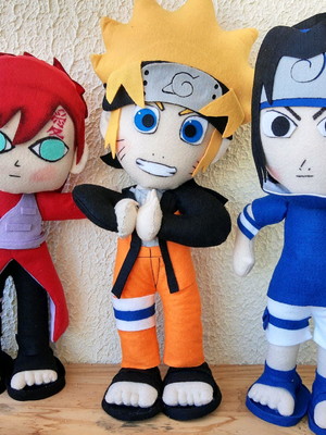 Trio naruto em feltro