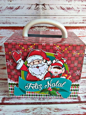 Caixa de natal para caneca - arquivo de corte