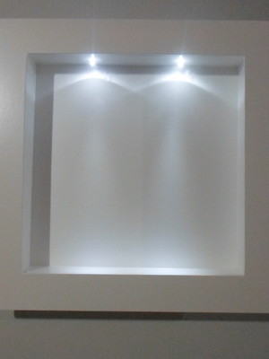 2 nichos com led moldura