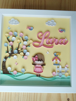 Quadro maternidade em quilling