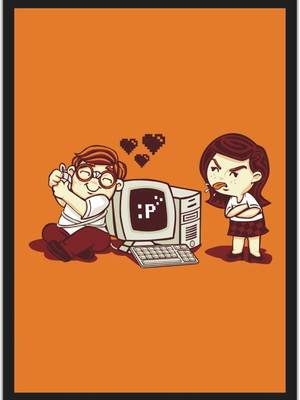 Quadro decorativo desenho nerd cômico geek decorar