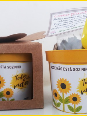 Lembrancinha para plantar - girassol