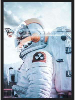 Quadro astronauta lua nerd geek quartos salas moldura g010
