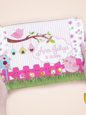 Necessaire jardim encantado meninas e meninos