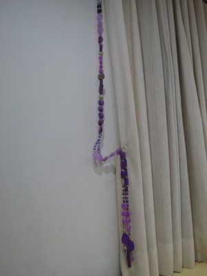 Pingente de cortinas de pedras falsas- lavanda/roxo