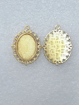Medalhão p/camafeu / dourado envelhecido.(10pçs)