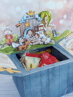Caixa popup natal - arquivo de corte