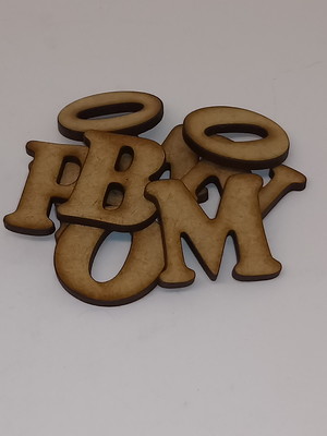 Letra em mdf cru - 5cm