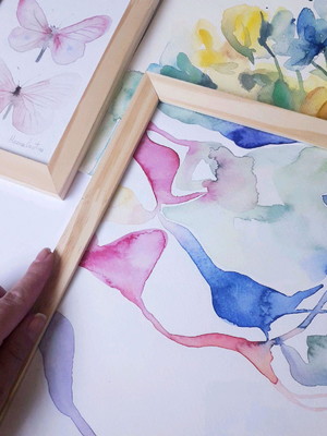 Pintura em aquarela abstrata 25x30