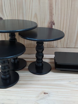 Kit boleira bandeja festa mdf pintado
