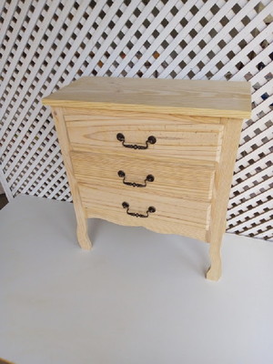 Comoda 3 gavetas 65cm rustico pinus