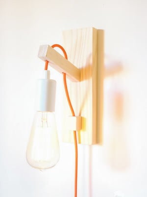 Luminária arandela de parede: soquete metálico c/ dimmer