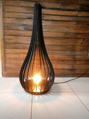 Kit com 2 luminárias abajur em mdf