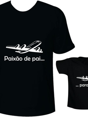 Camisetas tal pai tal filho paixão de pai avião