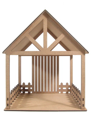 Manjedoura 40 cm - mdf,casinha para presépio de natal