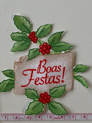 Patch aplique termocolante boas festas ( 2 unidades )