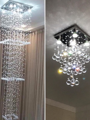 Kit com 3 lustres de cristal