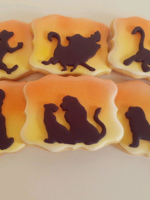 Biscoitos amanteigados rei leão