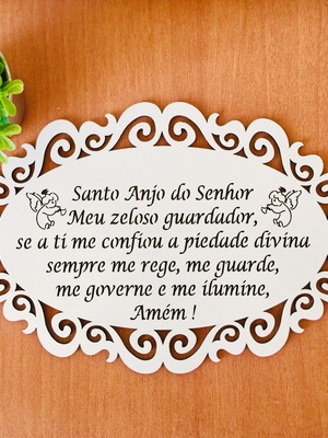 Quadrinho oração do santo anjo da guarda