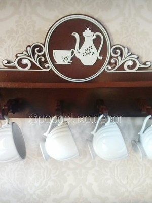 Prateleira rústica vintage chá café madeira mdf