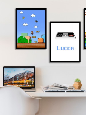 Quadro decorativo personalizado gamer nerd