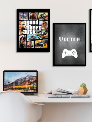 Quadro decorativo gamer personalizado jogos nerd