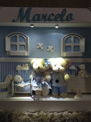 Enfeite porta maternidade com iluminação marcelo