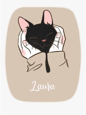 Mouse pad personalizado com apoio gatinho