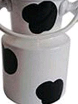 Kit com 10 marmitinha mini com manchas+ 10 leiteirnha mini +